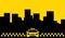 Yellow taxi backdrop - transport background