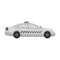 Yellow taxi car in profile.Transport taxi station for passengers. Taxi station single icon in monochrome style vector