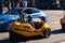 Yellow Taxi go kart car of California