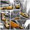 Yellow taxis collage, New York