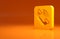 Yellow Telephone handset icon isolated on orange background. Phone sign. Minimalism concept. 3d illustration 3D render