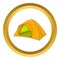 Yellow tent icon