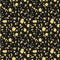 Yellow terrazzo flooring vector seamless pattern.