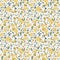 Yellow terrazzo flooring vector seamless pattern. Venetian-style classic Italian-style flooring