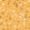 Yellow terrazzo seamless pattern. Vector floor texture with marble, granite