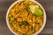 Yellow Thai Style Chicken Curry With Noodles and Sweet Potatoes