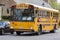 A yellow Thomas School bus operated by Talbot County Public School district in Maryland,