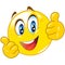 Yellow thumbs up funny emoticon