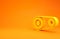 Yellow Timing belt kit icon isolated on orange background. 3d illustration 3D render