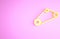 Yellow Timing belt kit icon isolated on pink background. Minimalism concept. 3d illustration 3D render