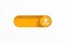 Yellow Toggle Switch Slider with Upload Icon. 3d Rendering