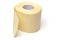 Yellow toilet paper roll