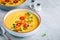 Yellow Tomato Gazpacho. Spanish summer cold soup