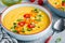 Yellow Tomato Gazpacho. Spanish summer cold soup