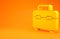 Yellow Toolbox icon isolated on orange background. Tool box sign. 3d illustration 3D render