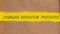 Yellow torn paper with text Standard Operating Procedure , business