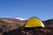 Yellow touristic tent