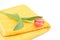 Yellow towel and tulip