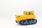 Yellow toy tractor realistic miniature