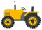 Yellow Tractor Combine Harvester Vector Image