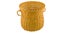 Yellow traditional handcrafted wicker basket