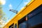 The yellow tram in Dresden, germany