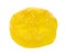 Yellow translucent round soap with Luffa plant