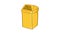 Yellow trash icon animation