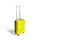 Yellow travel suitcase handle
