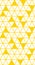 Yellow triangle with solid color and liner style. Seamless pattern with vector background.