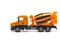 Yellow truck concrete mixer