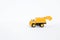Yellow truck isolate on white background