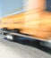 Yellow truck, motion blur