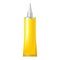 Yellow Tube Of Super Glue. Products On White Background Isolated. Ready For Your Design. Product Packing. Vector EPS10