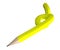 Yellow twisted pencil