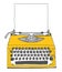 Yellow Typewriter vintage with paper