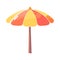 Yellow umbrella symbolizes summer season