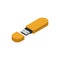 Yellow usb drive isometric 3D icon