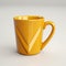Yellow V Coffee Mug - 3d Printed Symbolism With Brittle Finish