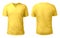 Yellow V-Neck Shirt Design Template