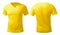 Yellow V-Neck Shirt Design Template