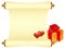 Yellow valentine\'s scroll