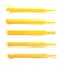 yellow velcro cable ties on a white background