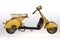 Yellow Vespa scooter lateral