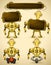 Yellow vintage robot devices