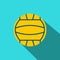 Yellow volleyball ball flat icon