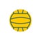 Yellow volleyball ball flat icon
