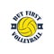 Yellow volleyball emblem