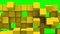 Yellow Wall of cubes falls apart