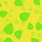 Yellow wall texture with green leaf paint